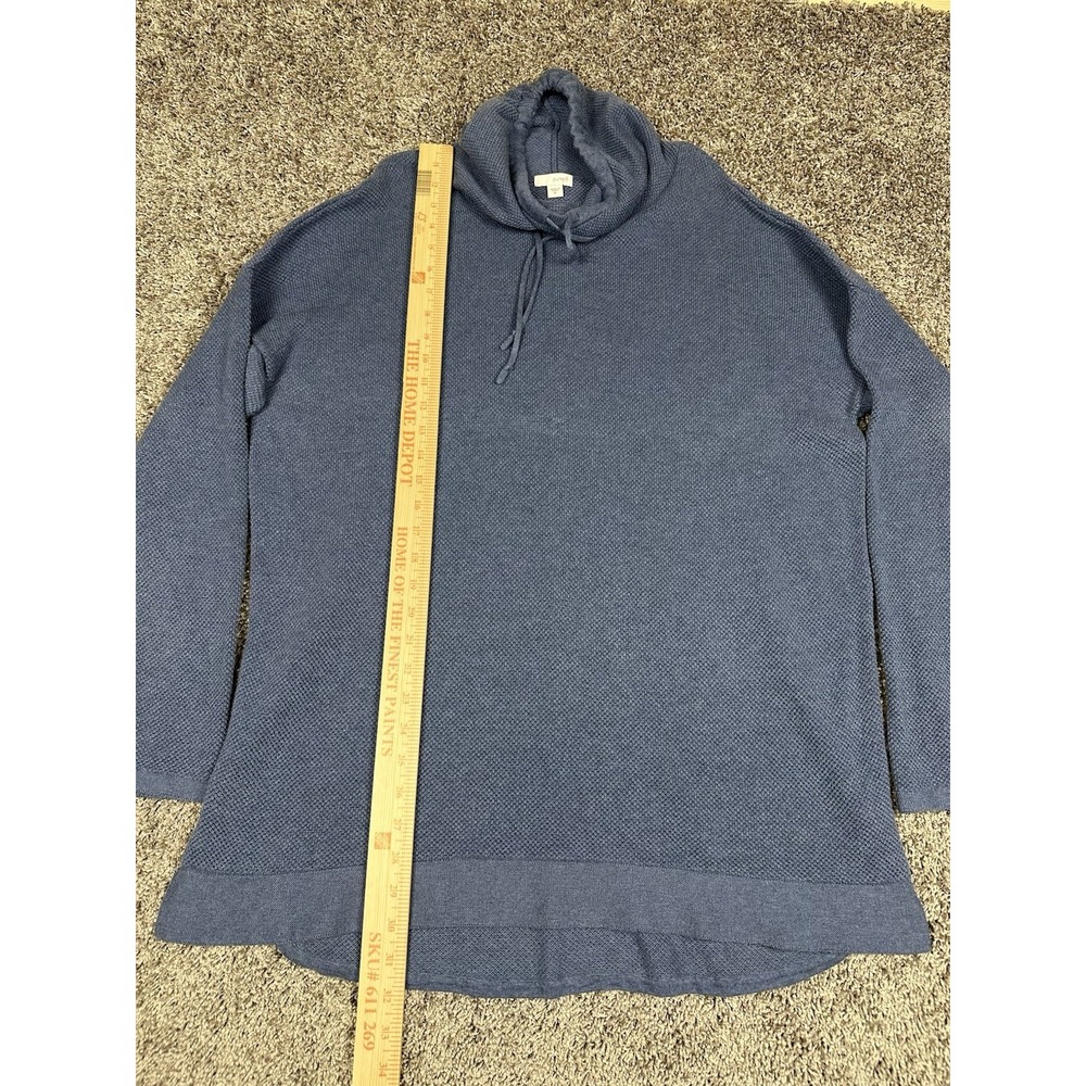 Pure Jill J Jill Sweater Womans XL Blue Knit Cowl‎ Neck Tunic Pullover Lagenlook - Picture 3 of 7